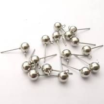 EARRING POST W/ BALL & EYE STAINLESS STEEL