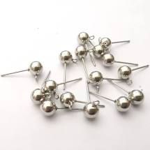 EARRING POST W/BALL&EYE SS (10 PAIRS)
