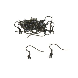 ZULU EAR WIRES ANTIQUE BRASS (20 PAIRS)