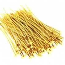 HEAD PIN GOLD PLATED 70MM (50 PACK)