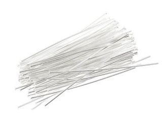 HEAD PIN SILVER PLATED 40MM (50 PACK)