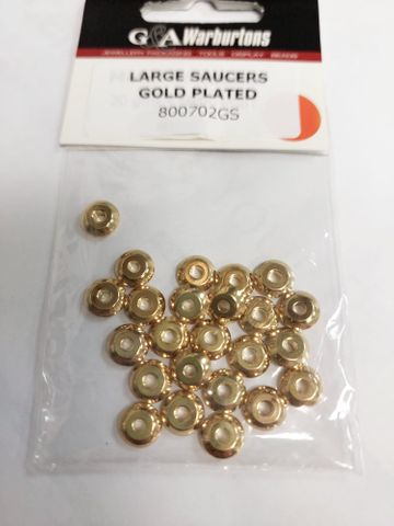 LARGE SAUCERS GOLD PLATED