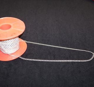 FLAT CURB MED CHAIN SILVER PLATED 4.5X6.7mm-1M