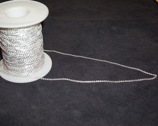 FINE CURB CHAIN SILVER PLATED 2.8X3.8mm-1M