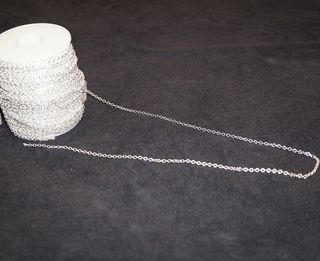 FINE CABLE CHAIN SILVER PLATED 2.7X3.1mm-1M