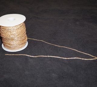 EXTRA FINE CABLE CHAIN GOLD PLATED 2.3X2.7mm-1M