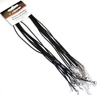 19" VULCANISED RUBBER NECKLACE 2MM (10 PACK)