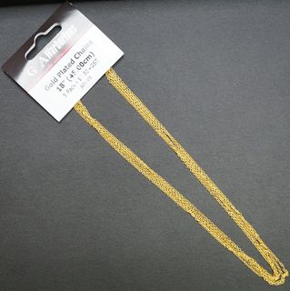GOLD PLATED CHAIN 18" (45CM) - 5 PACK