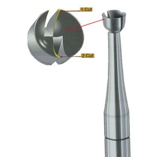 Busch 411T Twin Cut Cup Bur 0.8mm