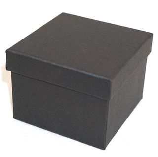 CB8- WATCH/BANGLE BOX  BLK CARDBOARD BLK CUSHION