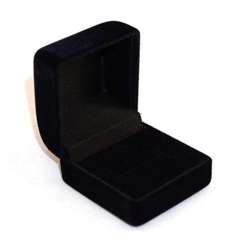 SSR1 - RING BOX BLACK FLOCK BLACK FOAM PAD