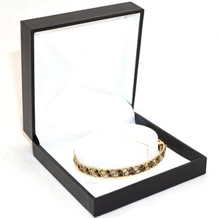 SC6 - BANGLE BOX BLACK LEATHERETTE WHITE CLIP