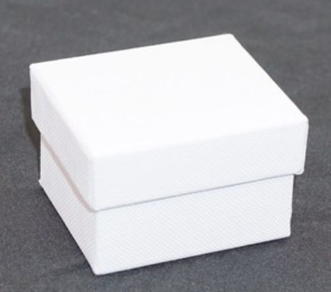 CBR - RING BOX WHITE CARDBOARD BLACK PAD (60 PCS)