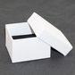 CBR - RING BOX WHITE CARDBOARD BLACK PAD (60 PCS)
