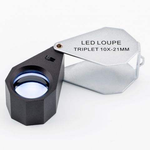 DIAMOND LOUPE 10X 20.5MM LED TRIPLET