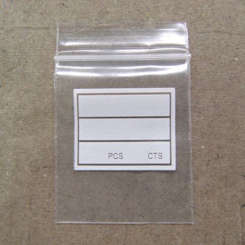 PLASTIC ZIP BAG&WRITING PANEL 40MMx50MM (100 PACK)