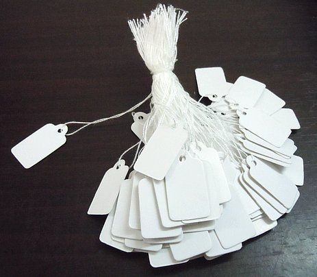 ECONOMY WHITE STRINGTAGS (1000 PACK)