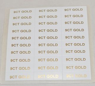 ZETAGS ID LABELS "9CT GOLD" (600 PCS)