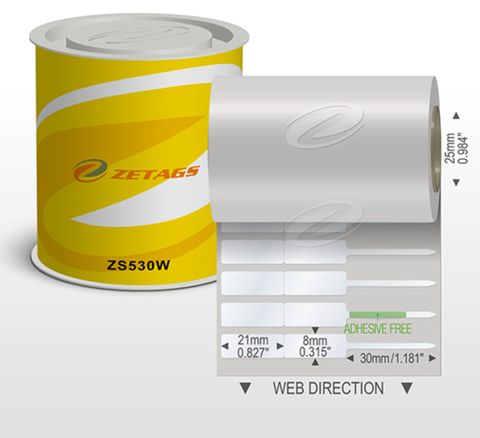 ZETAGS WHITE TAIL TAGS - THERMAL PRINTER