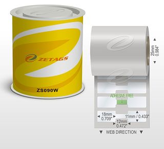 ZETAGS ZS090W - WHITE DUMBBELL TAGS (1350 PCS)