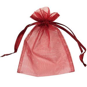 ORGANZA BAG 10X12CM BURGUNDY (1 DOZ)