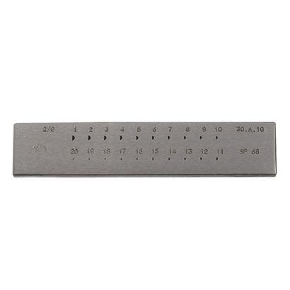 DRAWPLATE HALFROUND 1X0.5 - 3X1.5MM / 20 HOLES