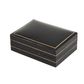 SDSP-PENDANT BOX BLK LEATHERETTE GOLD LINE BLK PAD