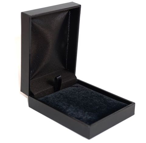 SC17-PENDANT BOX BLK LEATHERETTE BLK VELVET PAD