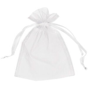 ORGANZA BAG 10X12CM WHITE (1 DOZ)