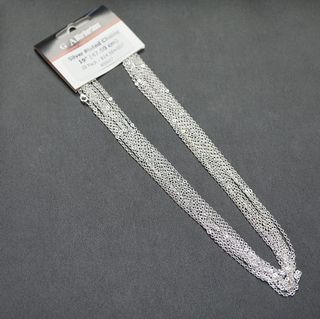SILVER PLATED CHAIN 19.5" - 12 PACK