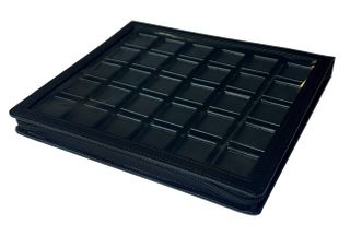 Gem Display Wallet &ndash; 30 Black Plastic Boxes