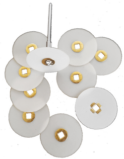 Snap On Disc 21mm - Garnet Plastic Film Med