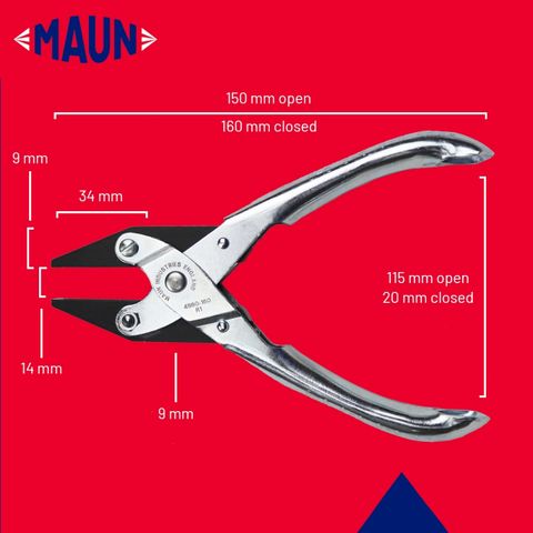 Plier - Maun Parallel Serrated Flat Nose 160mm