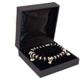 IMB-BRACELET BLK IMIT LEATHER BOX BLK ISLAND