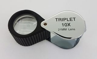 Hand Loupe - 21mm Triplet 10x Chrome