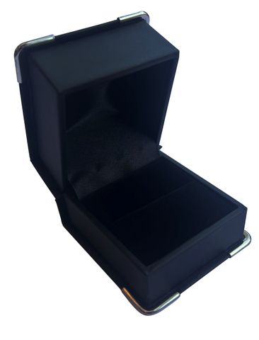 SCG-SILVER CORNER RING BOX BLK BLK VELV PAD