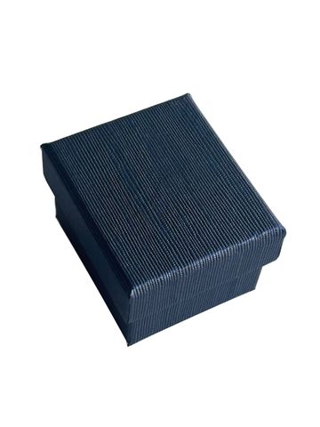 CBR - RING BOX NAVY CARDBOARD WHITE PAD (60 PCS)