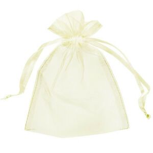 ORGANZA BAG 10X12CM CREAM (1 DOZ)