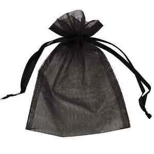 ORGANZA BAG 10X12CM BLACK (1 DOZ)