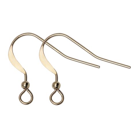 Shepherd Hooks Beads Plain- Rolled Gold 18.5mm