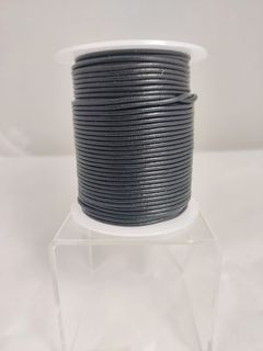 Round Leather Cord - Black 2mm (50m)