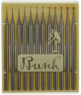 Busch 1 Round Bur Set of 12 - 0.3mm - 1.4mm