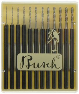 Busch 203HSS Twist Drill Set of 12 - 0.5 to 1.6mm