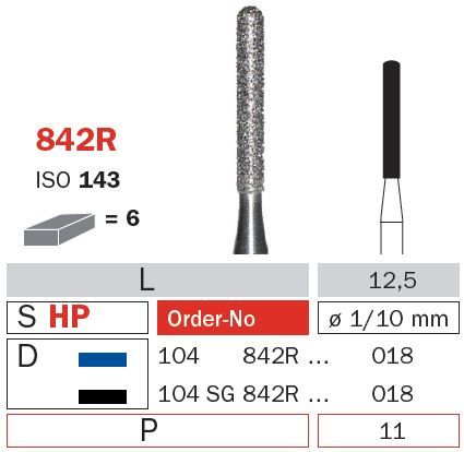 Diaswiss Diamond Bur - Round End Cylinder