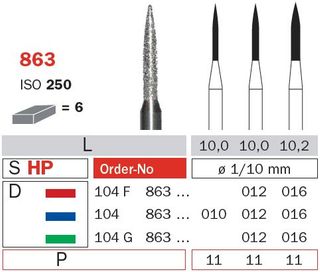 Diaswiss HP Diamond Long Flame 863/016