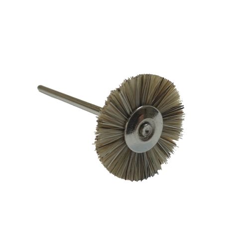 HORSE HAIR BRISTLE BRUSH 22MM SILVER - MEDIUM