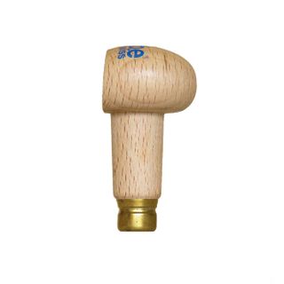 WOODEN HANDLE MUSHROOM FLAT SIDE