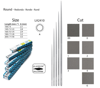 Needle File - Vallorbe Round 140mm Cut 00