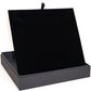 CB20 - NECKLACE BOX BLACK CARDBOARD BLACK PAD