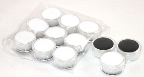 ROUND GEM JARS W/REVERSIBLE INSERTS (1 DOZ)